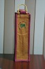 Jute wine bottle gift bag