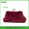 KD-P031 Elegant and fashion rabbit fur party mini handbag