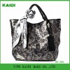 KD-S89 New arrival Snake Shiny pu  Laies Large handbag with scarf