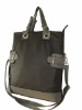 KD11027 black aritifical canvas bag pu handbag