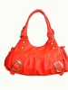KD8007 PU bag women red rivet handbag