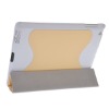 Khaki Bottle Gourd Folding Design Leather Case Shell for iPad 2