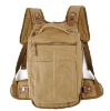 Khaki Retro Canvas Bag Shoulder Backpack New