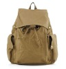 Khaki Retro Canvas Rucksack Backpack Bag Travel School