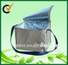 Khaki non woven cooler insulated bag with shoulder length handle