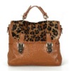 LEOPARD Fur Winter Women Leather Handbag