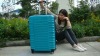 LF8042 20''/24''/28'' (ABS + PC FILM ) travelling trolley suitcase ( blue /brown/purple color )