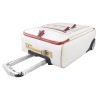 LY-3323-1 WHITE CANVAS Trolley Luggage Bag design