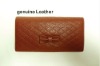 Ladies Checkbook big Clutch Wallet genuine Leather