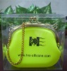 Ladies Handle Silicone Pouch with Lift Chain