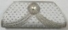 Ladies Purse White Swarovski Crystal Clutch