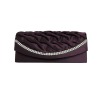 Ladies Satin Purple Clutch Bag