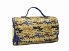 Ladies fashion beauty Canvas with PVC lamination cosmetic bag