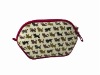 Ladies fashion beauty Canvas with PVC lamination cosmetic bag