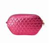 Ladies fashion beauty Quilted Metallic PU cosmetic bag