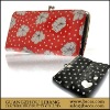 Ladies hard frame printing flower wallet