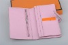 Ladies leather brand wrist bi fold card wallets