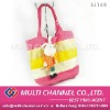 Ladies newest striped hand bag with rabbit