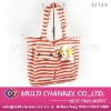 Ladies newest striped handbags with dog