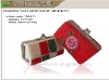 Ladies red printed PVC cute small clasp coin pouch