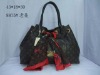 Ladies shoulder bags decorated with charming chiffon scarf