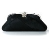 Lady clutch satin handbag evening bag