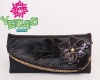 Lady fashion wallet with butterfly flower