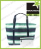 Lady's striped Tote bag for promotion