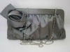 Ladylike Flower Grey Satin Evening/Shoulder Bag