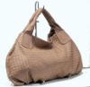 Lamb Leather Woven Shoulder Bag