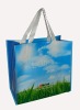 Lamination shopping bag with flowers