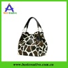 Large Black Zebra Print  faux leather Lady Purse /Brown Designer Inspired Animal Print Handbag Purse Bag Tote