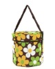 Large Collapsible Insulated Cooler Bag Brown with Flora