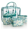 Large Travel Bag with Three Spot Print Vanity Cases