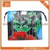 Large colourful flower pattern zipper travel vinyl makeup bag