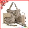 Large compartment designer leather mummy bag