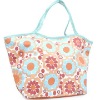 Large printing flower beach bag