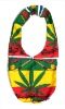Large rasta style hobo bag. Marijuana leaf logo. Jamaica shoulder bag.
