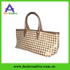 Larger Quilted PU Leather Double Handles Bag