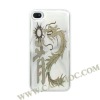 Laser Dragon Engraved Hard Case Skin for iPhone 4S/ iPhone 4(White)