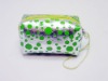 Latest style beautiful solid pattern green girls PU clutch purse