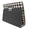 Lattice PU leather case with stand for IPAD2 christmas promotion