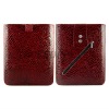Leather Case Cover Pouch for Apple iPad 2 Cayman Skin design Red