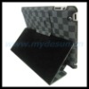 Leather Case Cover and Flip Stand for the Apple iPad 2 (Check Pattern)