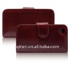 Leather Case Wallet Cover for Apple iphone 4G 3 color(red)