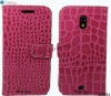 Leather Case for Samsung Galaxy Nexus i9250 i515.Hot Pink Color.