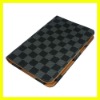 Leather Case for Samsung Galaxy Tab 7" P1000 Cover Tablet Deluxy Grid Pattern Covers Cases New Grey