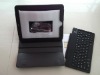 Leather Case for iPad 2 Built-in Bluetooth Keyboard for iPad2 wireless bluetooth keyboard+case