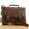 Leather Comp Briefcase,business bag brown, business briefcase, conference briefcase