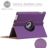 Leather Cover for Apple ipad 2 Purple with 360 Rotating Stand